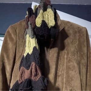 Gorgeous brown suede tribal jacket